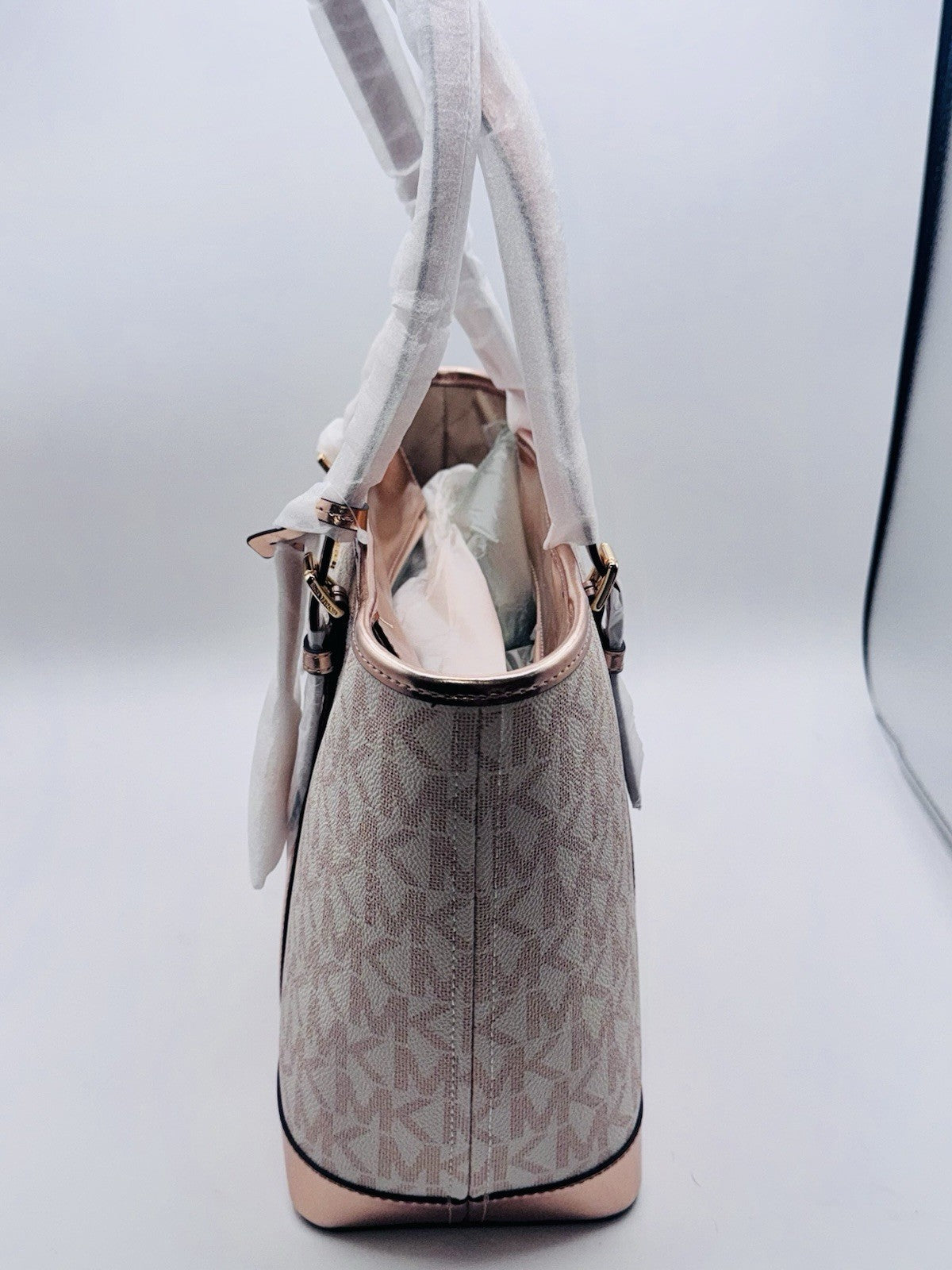 Michael Kors jet set travel purse tote rose gold (primrose) *new*
