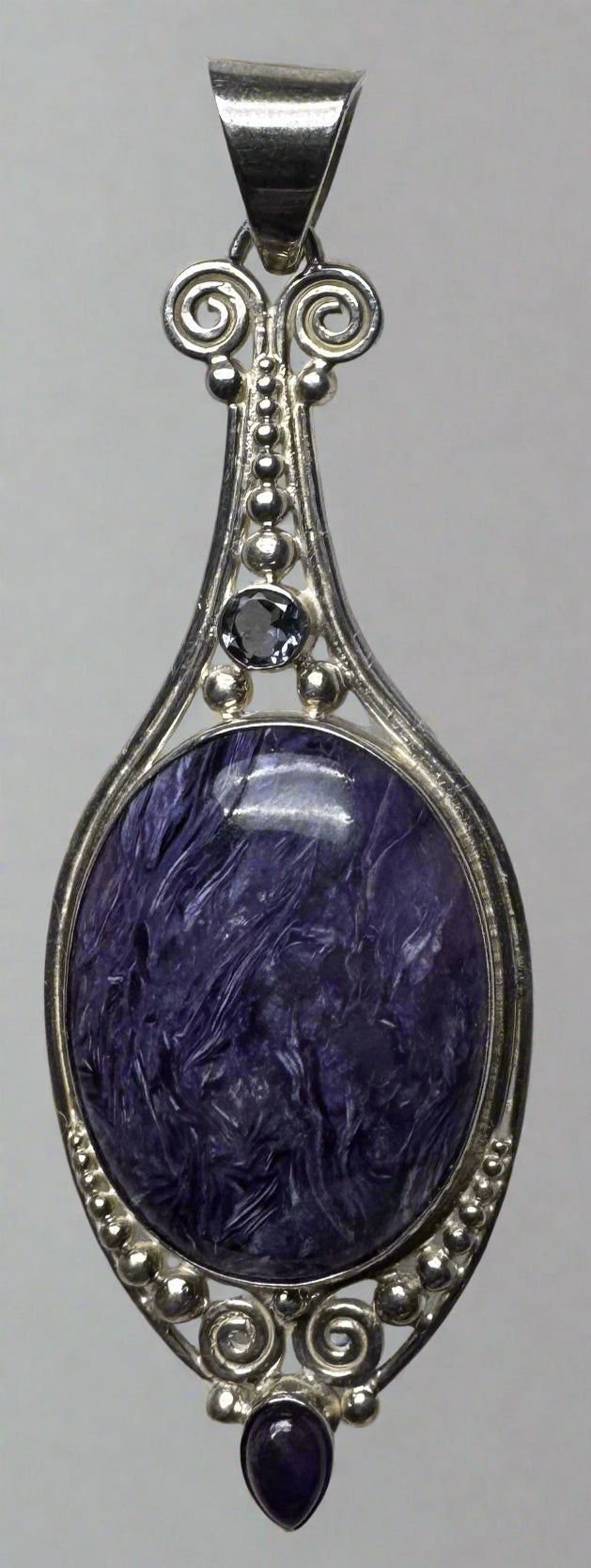 Sterling Silver Charoite Pendant