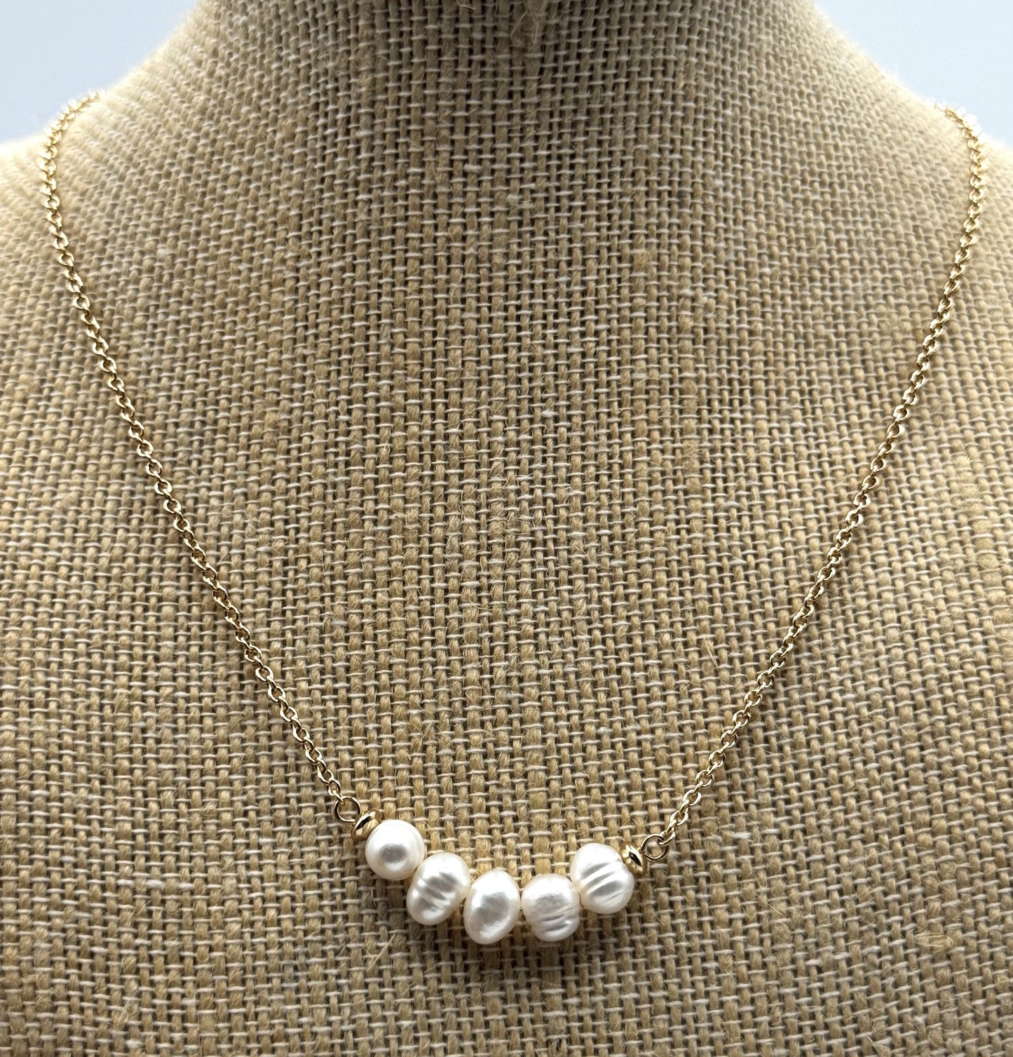 Park Lane Gold-Tone Necklace with Freshwater Pearls – Dainty Modern Classic