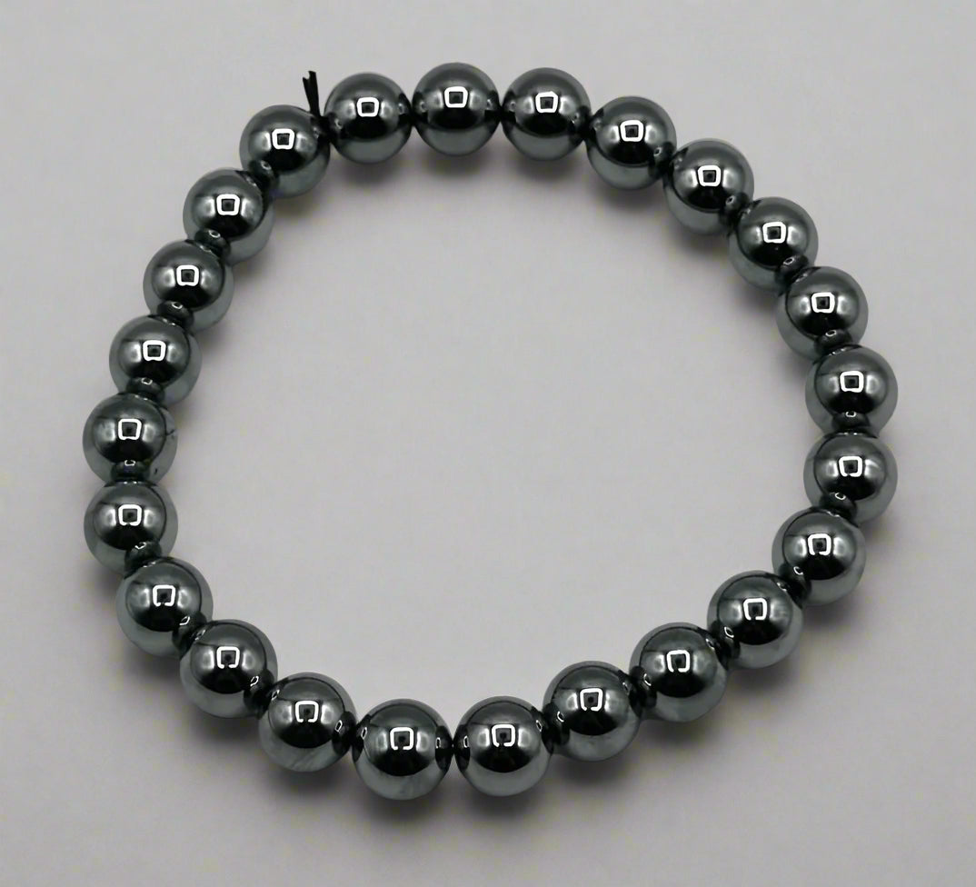 Sterling Silver Terahertz Bead Necklace with Carved Peacock Pendant + Matching Bracelet