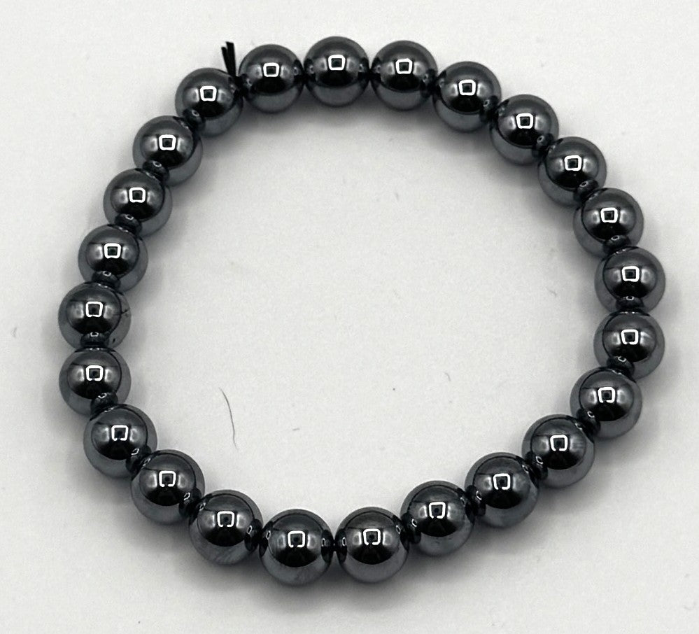 Sterling Silver Terahertz Bead Necklace with Carved Dragon Pendant + Matching Bracelet