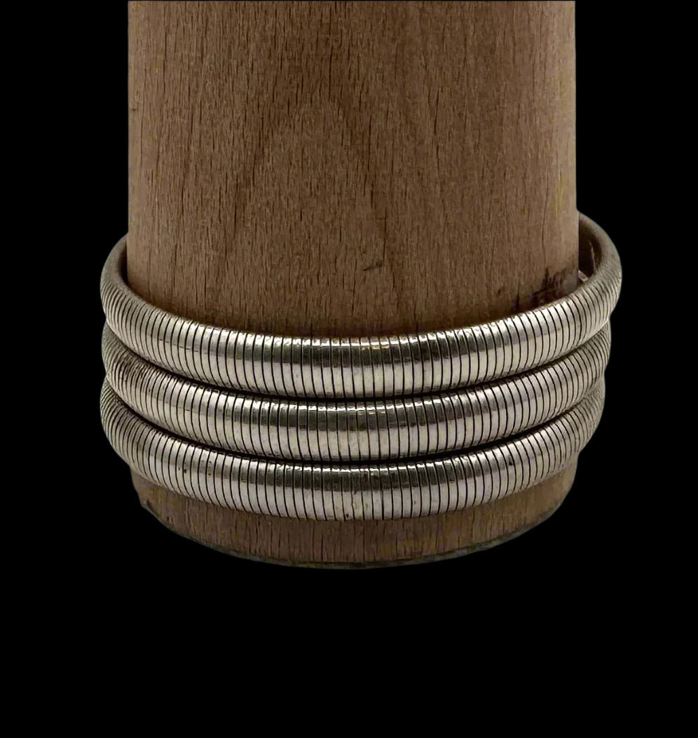 Sterling Silver Flex Snake Bangles – Set of 3