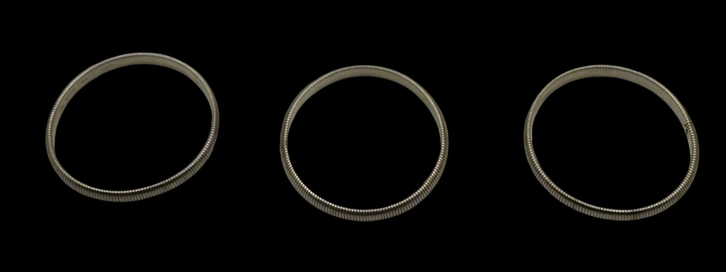 Sterling Silver Flex Snake Bangles – Set of 3