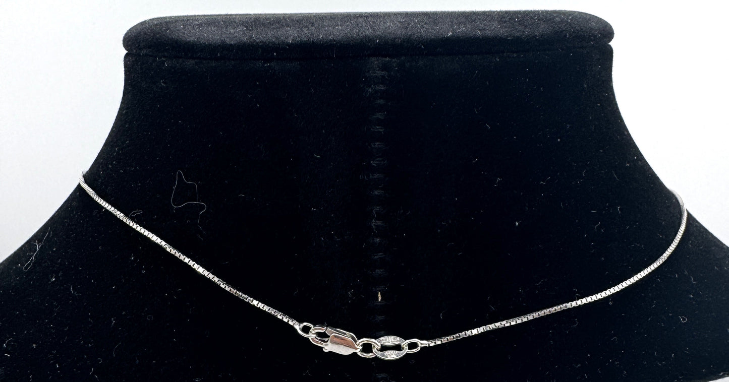 Vintage Zales Sterling Silver Diamond Infinity Fluttering Necklace