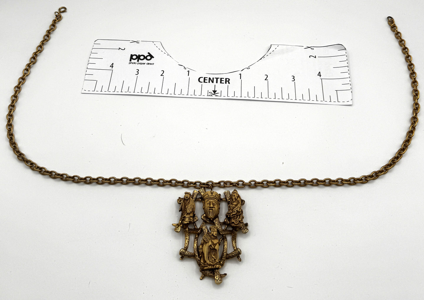 Vintage Selro Colco Asian Gods of Fortune Necklace & Bracelet – Rare