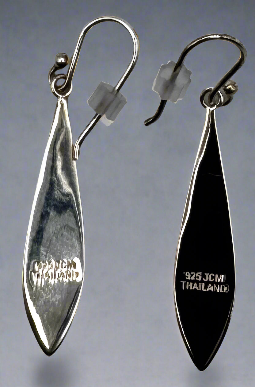 Sterling Silver Teardrop Dangle Earrings – 925 JCM Thailand