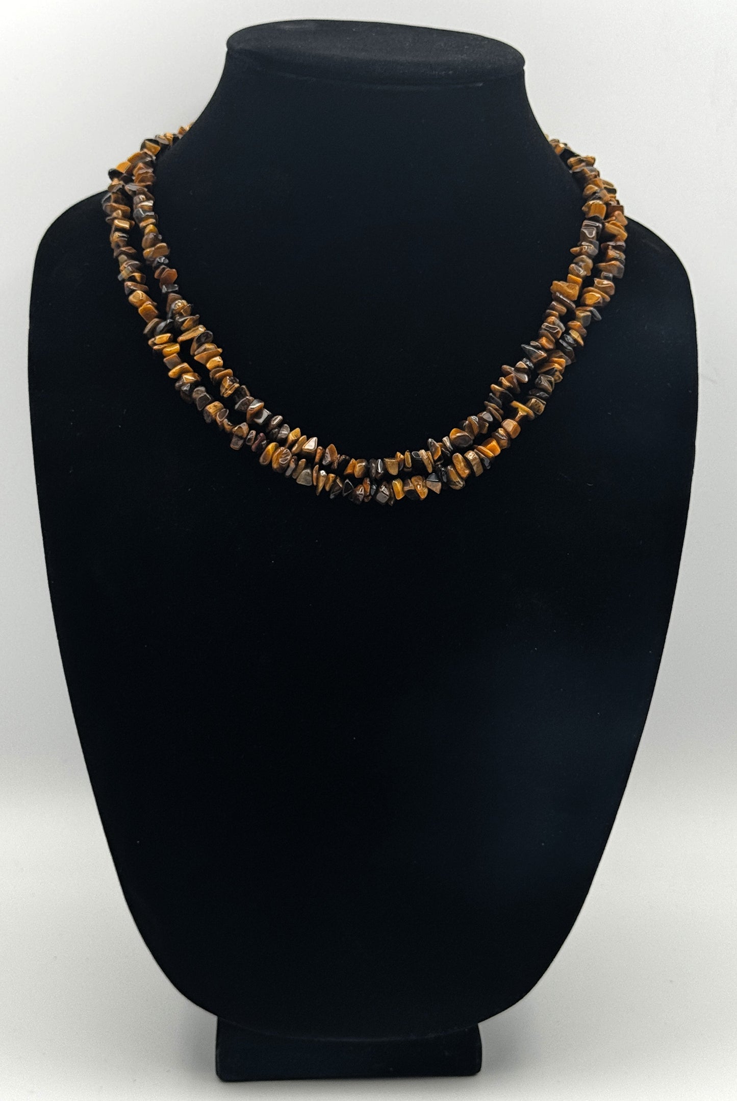 Sterling Silver Tiger's Eye Chip Bead Necklace