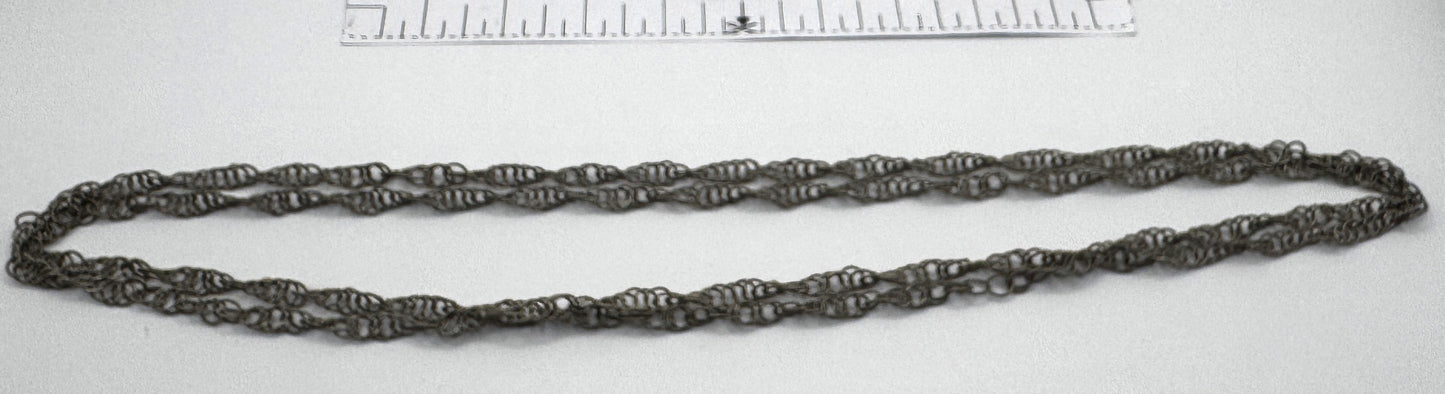 Vintage Mexican Wedding Chain Necklace – Long Twisted Link Design