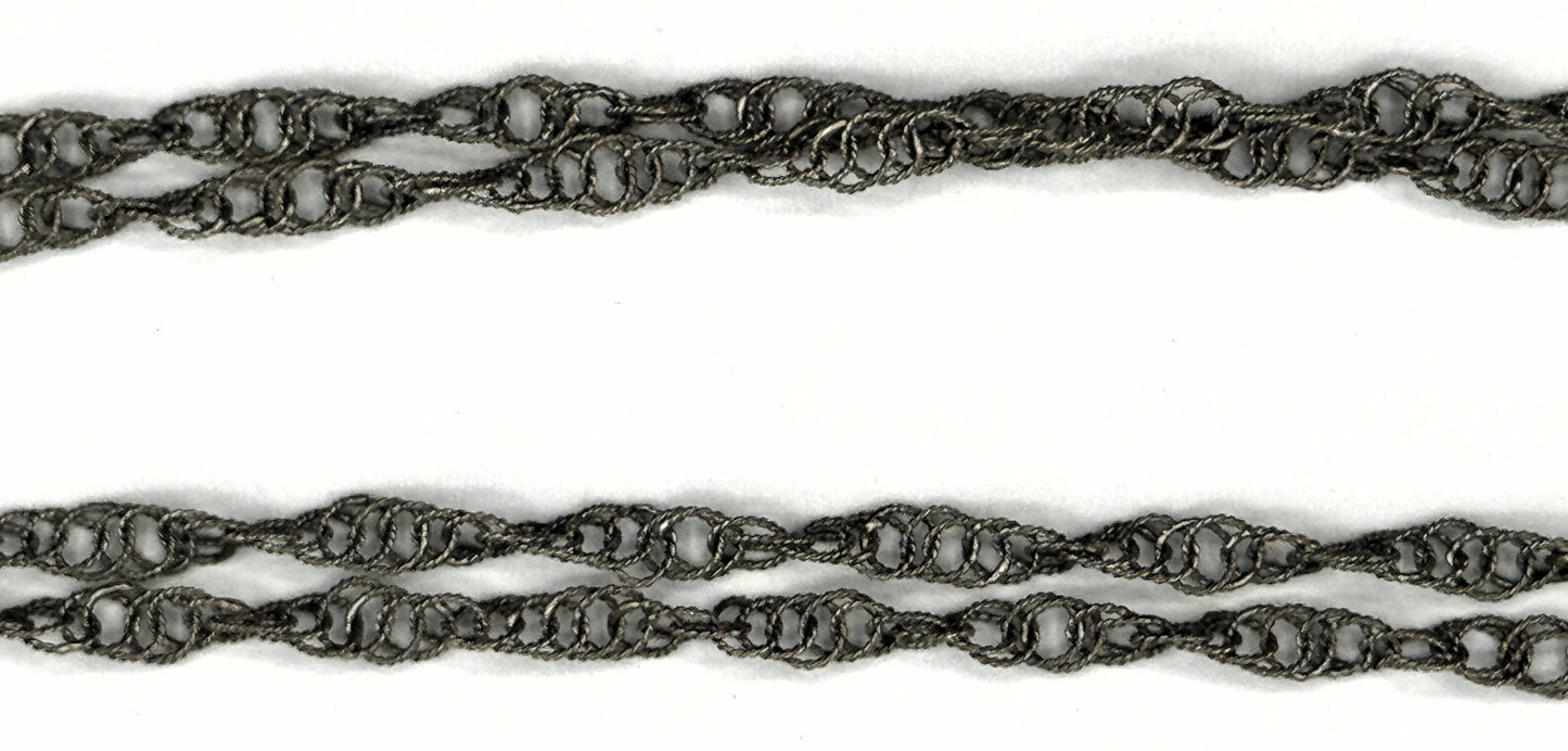 Vintage Mexican Wedding Chain Necklace – Long Twisted Link Design