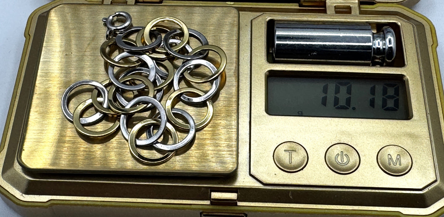 Sterling Silver & Gold-Tone Linked Ring Bracelet