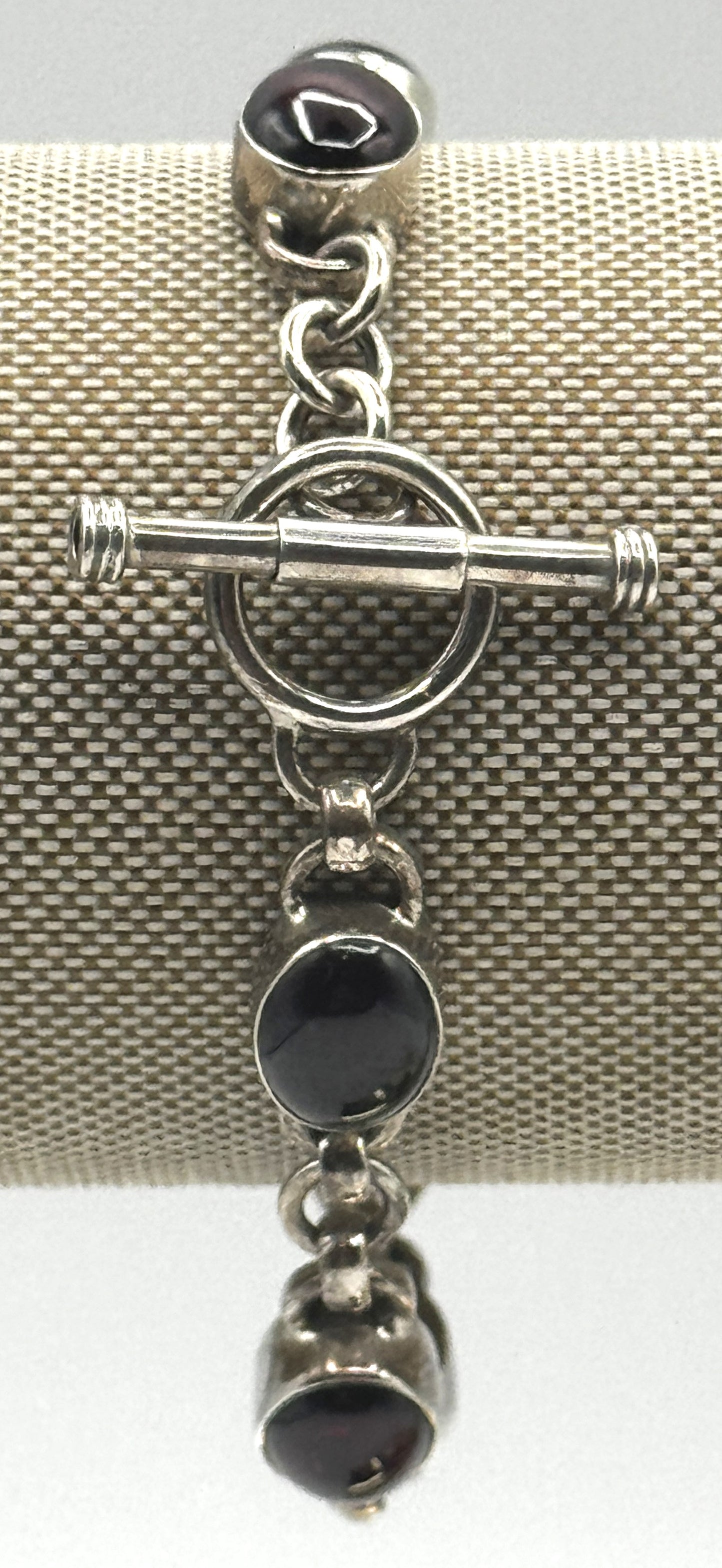 Silpada Sterling Silver Garnet Toggle Bracelet