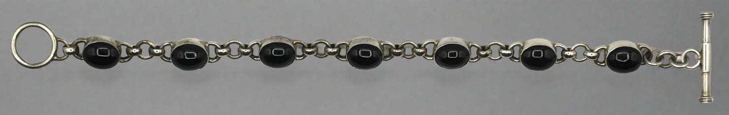 Silpada Sterling Silver Garnet Toggle Bracelet