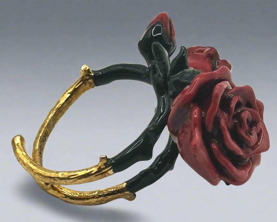 Good AfterNine Adjustable Red Rose Ring – Size 6