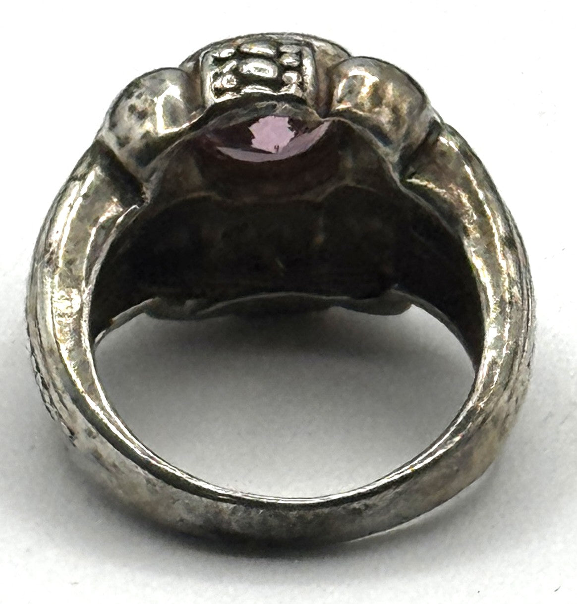 Sterling Silver Pink Solitaire Ring β Size 6.5