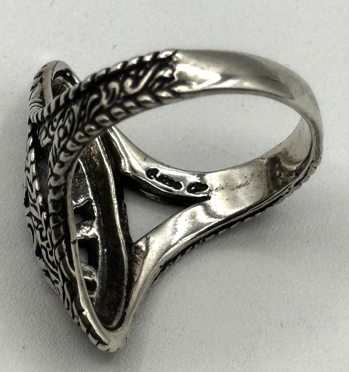 Sterling Silver Carolyn Pollack Filigree Ring – Size 9.5