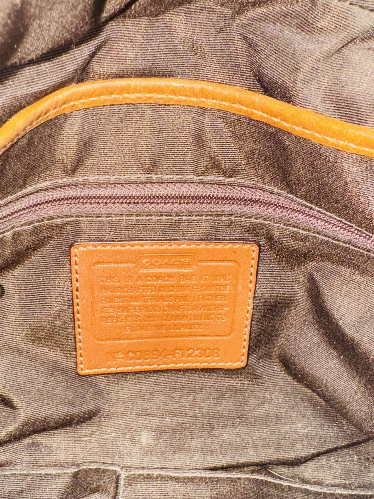 COACH Signature Sufflette Vintage Cloth Brown SoHo Bag F12308