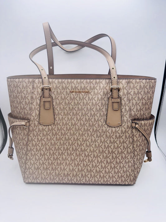 Michael Kors Voyager Women’s East West MK Logo Tote Camel & Gold