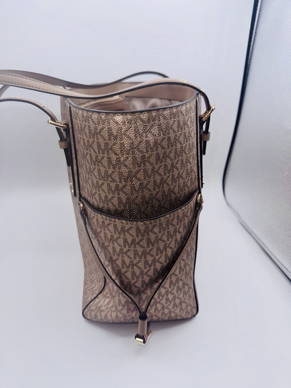 Michael Kors Voyager Women’s East West MK Logo Tote Camel & Gold
