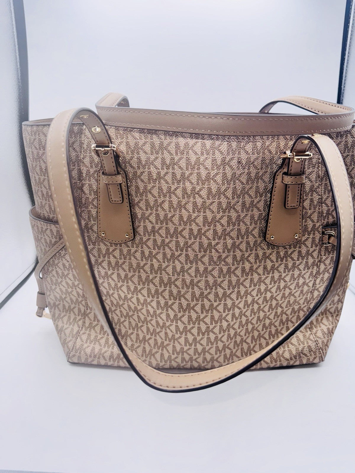 Michael Kors Voyager Women’s East West MK Logo Tote Camel & Gold