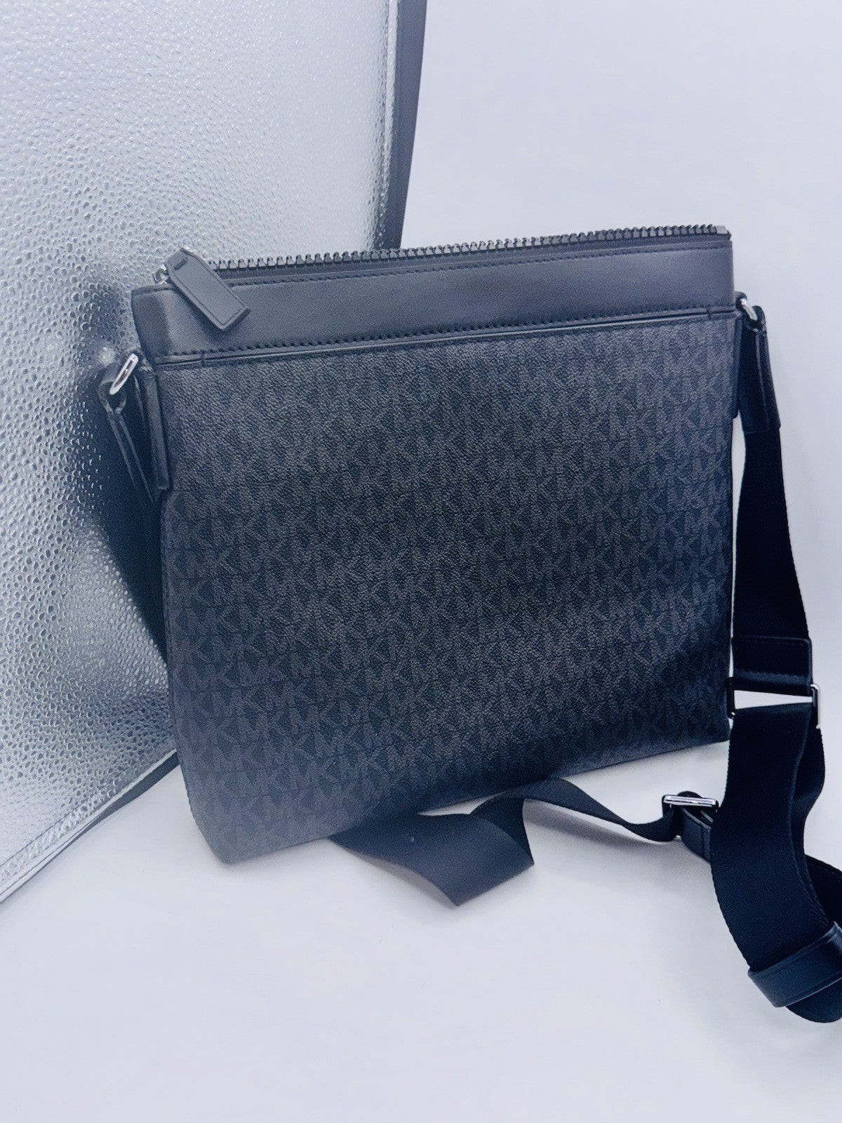 Michael Kors Cooper Greyson Crossbody Gray Black