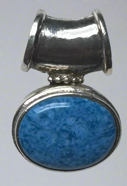 Sterling Silver Lapis Lazuli Oval Pendant