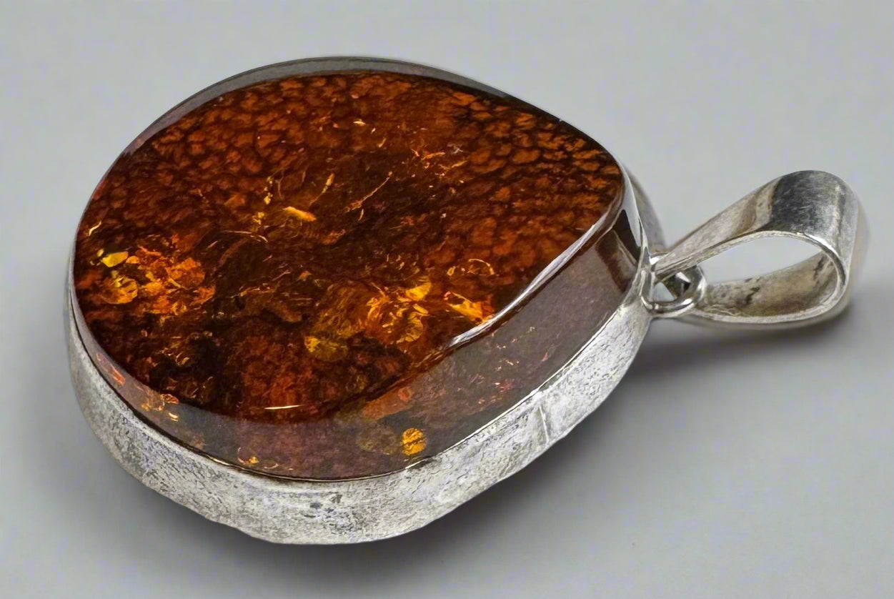 Sterling Silver Baltic Amber Pendant