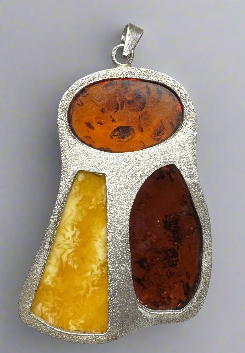 Sterling Silver Baltic Amber Pendant