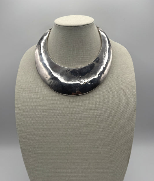 Vintage Sterling Silver Israel Collar Cuff Necklace