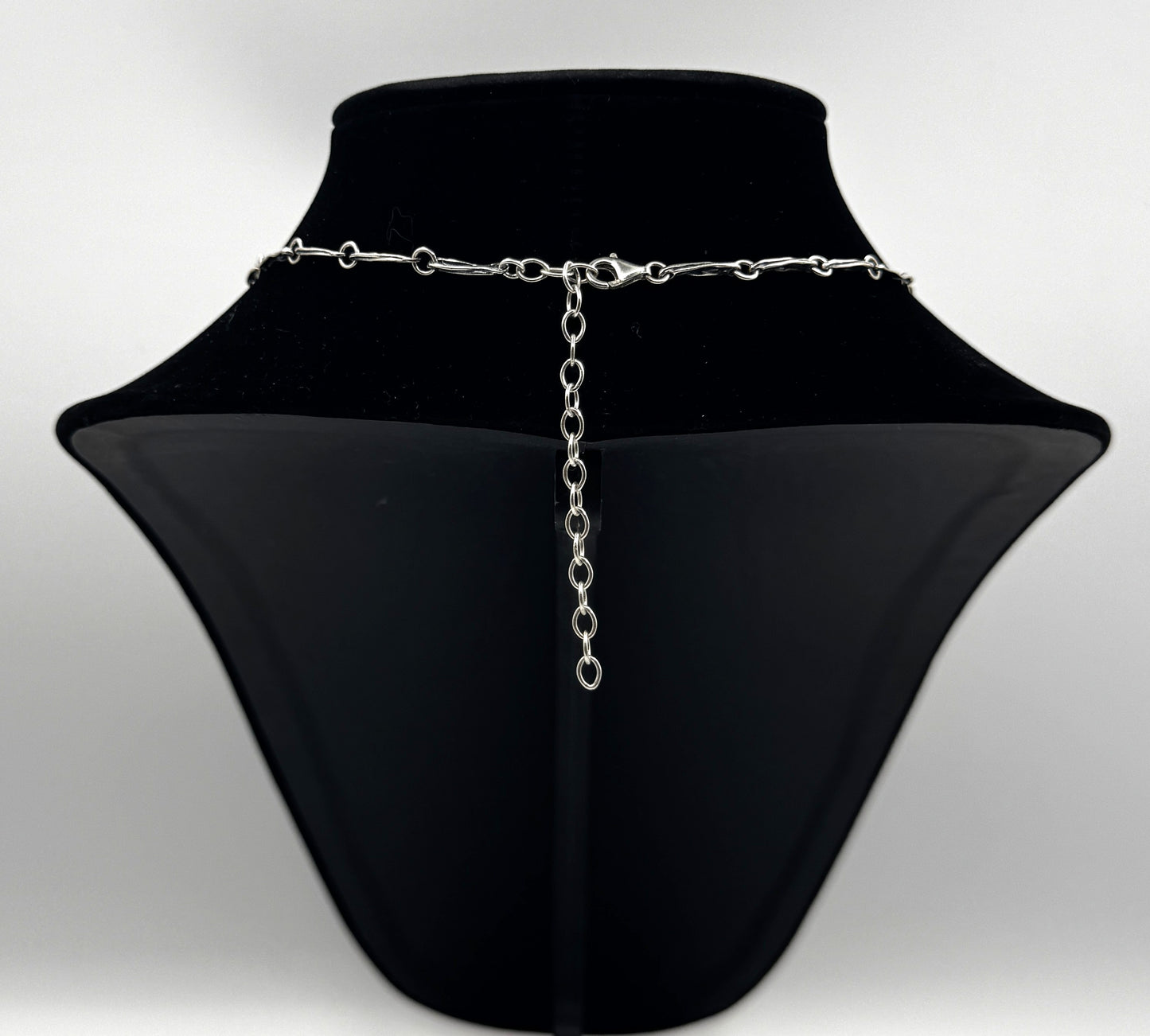 Or Paz Modernist Sterling Silver Collar Necklace with Blue Topaz Accents