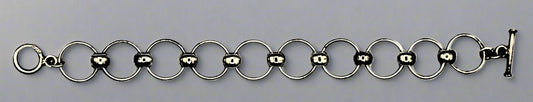 Sterling Silver Ball & Ring Toggle Bracelet