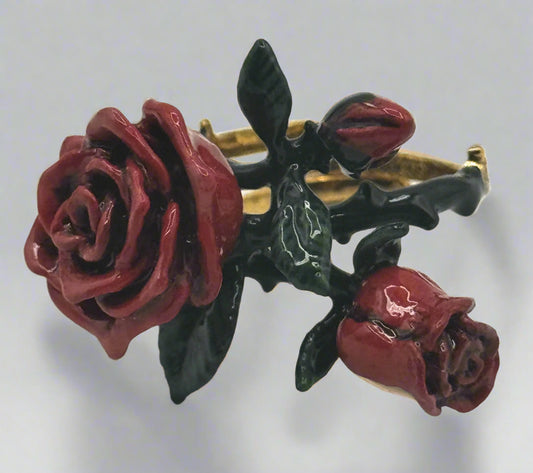 Good AfterNine Adjustable Red Rose Ring – Size 6