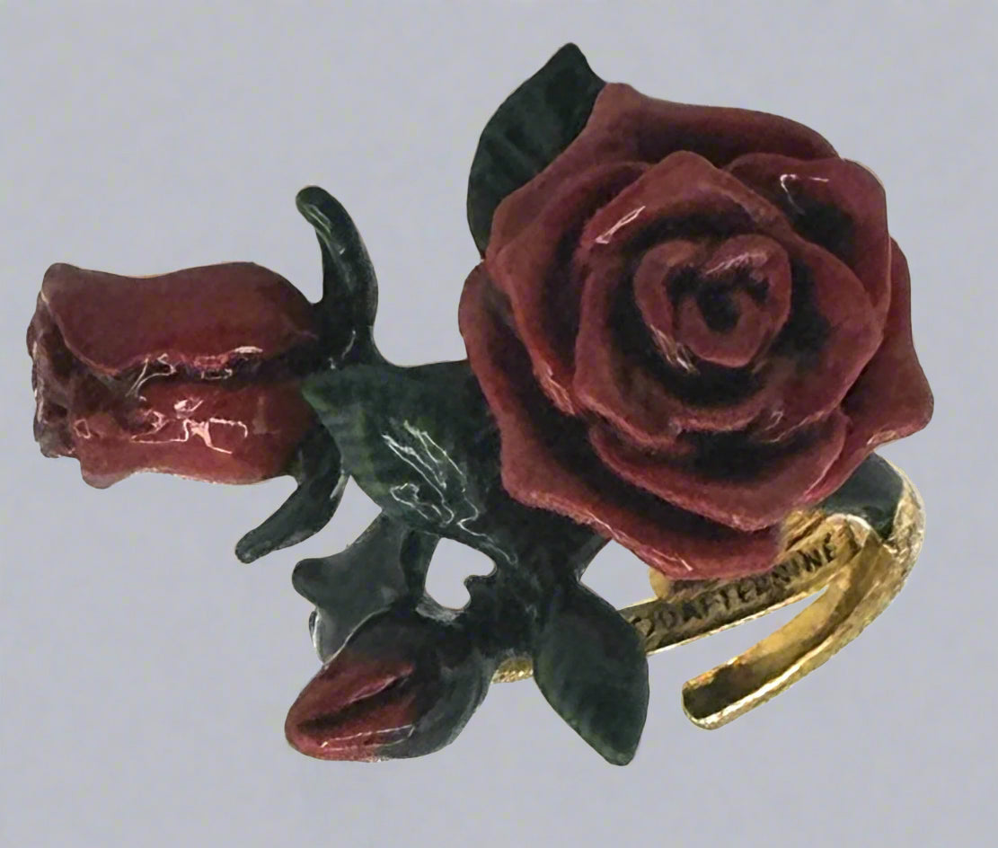 Good AfterNine Adjustable Red Rose Ring – Size 6
